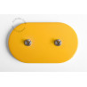 Double interrupteur simple ou va et vient en métal jaune - Zangra