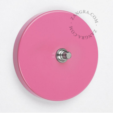 Bouton poussoir à push en métal rose - Zangra