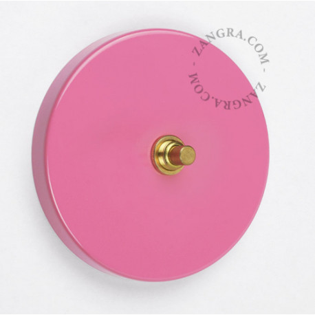 Bouton poussoir à push en métal rose - Zangra
