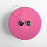Double Interrupteur / bouton poussoir à push en métal rose - Zangra
