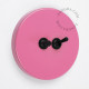 Double Interrupteur / bouton poussoir à push en métal rose - Zangra