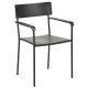 EXPO // Chaise avec accoudoirs Outdoor AUGUST en aluminium Anthracite - Serax