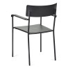 EXPO // Chaise avec accoudoirs Outdoor AUGUST en aluminium Anthracite - Serax