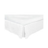 Cache-sommier LINEHI en lin Blanc 140cm - Haomy