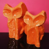 Vase OWL S AFTER MIDNIGHT orange en céramique - Serax