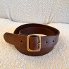 Ceinture en cuir marron boucle laiton brossé n°1 - Anderson's