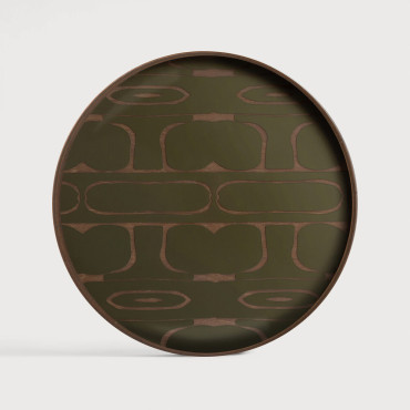 Plateau décoratif SECOND NATURE en verre Ø30 cm - Ethnicraft