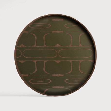 Plateau décoratif SECOND NATURE en verre Ø30 cm - Ethnicraft