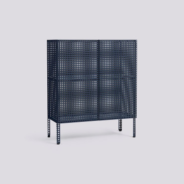 Meuble 2 portes PERFORATED Cabinet sur pieds - Muller Van Severen - Hay