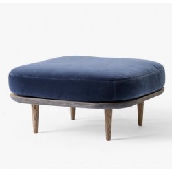 Pouf Ottoman FLY SC9 Velours bleu Harald 182 by Space Copenhagen