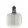 Suspension Amp Small / Ø 14 x H 17 cm - Verre Smoke & marbre noir - Normann Copenhagen