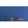 Suspension Amp Small / Ø 14 x H 17 cm - Verre Smoke & marbre noir - Normann Copenhagen