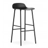 Tabouret Haut Form (H.65 ou 75 cm) acier noir / noir- Normann Copenhagen