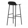 Tabouret Haut Form (H.65 ou 75 cm) acier noir / noir- Normann Copenhagen