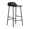 Tabouret Haut Form (H.65 ou 75 cm) acier noir / noir- Normann Copenhagen