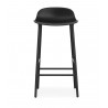 Tabouret Haut Form (H.65 ou 75 cm) acier noir / noir- Normann Copenhagen