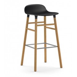 Tabouret Haut Form (H.65 ou 75 cm) Chêne / noir- Normann Copenhagen