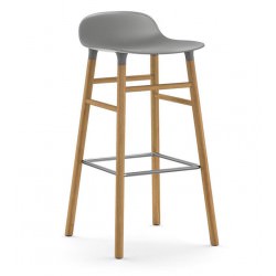 Tabouret Haut Form (H.65 ou 75 cm) Chêne / gris- Normann Copenhagen