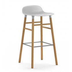 Tabouret Haut Form (H.65 ou 75 cm) Chêne / blanc- Normann Copenhagen