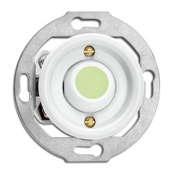 Bouton poussoir sans symbole en porcelaine phosphorescent vendu sans son cache (encastrable) Ref. 100977 - THPG