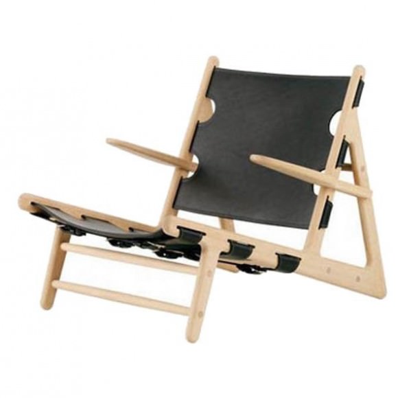 Fauteuil "The Hunting Chair" Chêne huilé Cuir Noir - Børge Mogensen - Fredericia Furniture