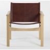 Fauteuil PEGLEV version chêne cuir Cognac - Objekto