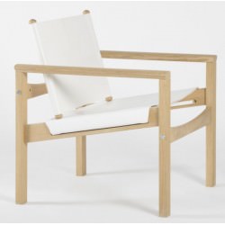 Fauteuil PEGLEV version chêne cuir White - Objekto