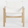 Fauteuil PEGLEV version chêne cuir White - Objekto