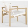 Fauteuil PEGLEV version chêne cuir White - Objekto