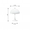 Lampe de table Panthella Opal - Verner Panton - Louis Poulsen