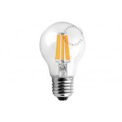 Ampoule filaments LED - Verre clair - E27 6,5W 2200K