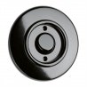 Bouton poussoir sans symbole en bakelite rond vendu sans son cache (encastrable) - THPG