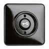 Bouton poussoir ouvre porte en bakelite rond vendu sans son cache  (encastrable) - THPG