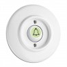 Bouton poussoir symbole sonnette en duroplast phosphorescent vendu sans son cache (encastrable) - THPG