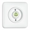 Bouton poussoir symbole sonnette en duroplast phosphorescent vendu sans son cache (encastrable) - THPG