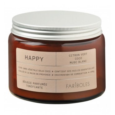 Bougie parfumée HAPPY 400g - Fariboles