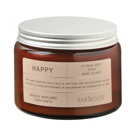 Bougie parfumée HAPPY 400g - Fariboles