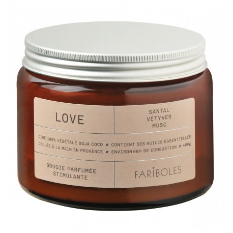 Bougie parfumée LOVE 400g - Fariboles