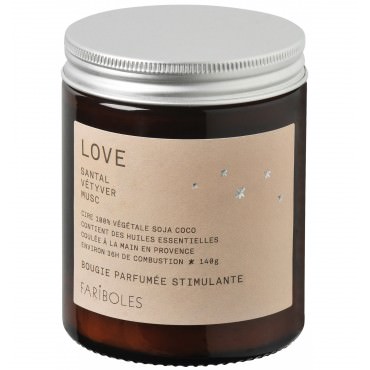 Bougie parfumée LOVE 140g - Fariboles