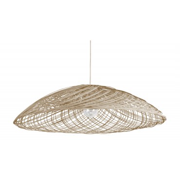 Suspension Satélise M / Rotin - Ø 80 cm - Forestier