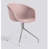 Chaise Fauteuil About A Chair AAC21 recouverte de tissu LINARA rose - Hee Welling by Hay