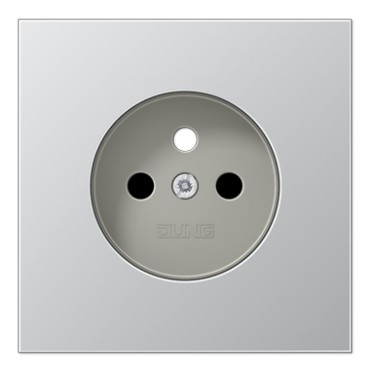 Enjoliveur prise 2P+T aluminium LS 990 / AL 1521 FKI PL-1  - JUNG