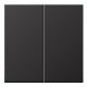 Enjoliveur double interrupteur aluminium dark LS 990 / AL 2995D - JUNG