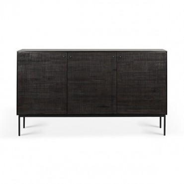 Buffet enfilade "Grooves" en teck 3 portes - Ethnicraft