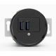 Prise USB double en bakelite ronde vendu sans son cache (encastrable) Ref. 100876 - THPG