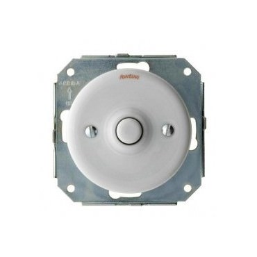 Variateur Dimmer LED Garby Colonial en porcelaine blanche Encastrable (pose à encastrer) - FONTINI