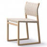 Chaise BM61 sans accoudoirs Chêne sangles de lin naturel - Børge Mogensen - Fredericia Furniture