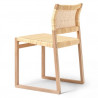 Chaise BM61 sans accoudoirs Chêne sangles de lin naturel - Børge Mogensen - Fredericia Furniture