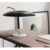 Lampe de table Model 537 base laiton / Réflecteur noir/ Marbre blanc - Astep