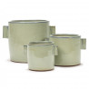 Cache pot M en faïence gris L.18*l.13,5 cm * H.12 cm - Serax